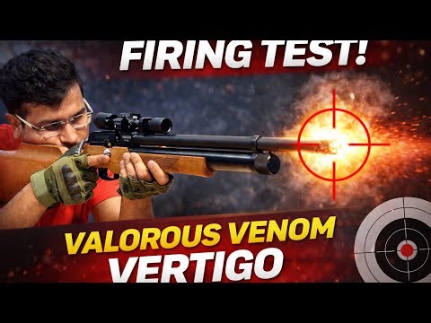 VALOROUS VENOM VERTIGO Bolt Action PCP Air Rifle (.177) Wood 🔥 Shooting Test 