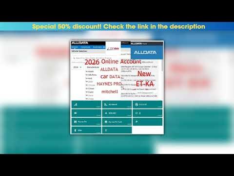 First Look 2026 Online Account Alldata Car-data Newest for Car Repair Software for All data Car Dat