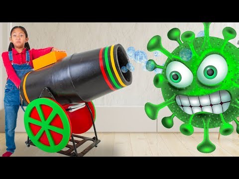 Andrea & Bobby Fights Germs! 🦠 Wash Your Hands Cleaning Adventure