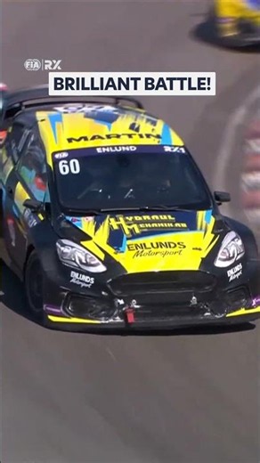 A brilliant battle between Enlund and O\Donovan in Q1! 🤩 #FIARallycross #EuroRX