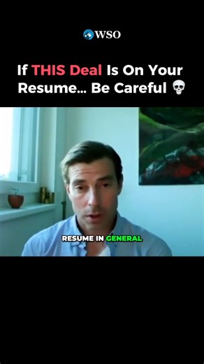 😅 Resume inflation gets exposed FAST in interviews. 🤔 If you cannot walk through a deal clearly, it should not be on your resume. 👊 Smaller deals with real responsibility BEAT headline transactions every time. 💪 That is why interview preparation and resume strategy go hand in hand. 🔥 WSO Academy helps students get both right through 1:1 mentorship and mock interviews. 🚀 Apply to WSO Academy now and secure your high finance offer >>> 🔗 https://www.wallstreetoasis.com/academy?affiliate=soci