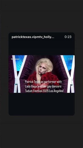 Patrick Texas z Lady Gaga Live Show on Stage Los Angeles California