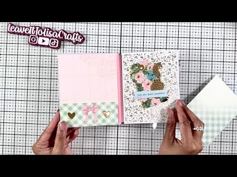 Envelope Mini Album with JUST a Card Kit!! Tutorial and Craft with Me 🎀💛🎀