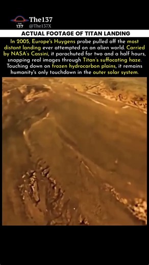 Actual Footage of Landing on Saturn’s Moon Titan #shorts