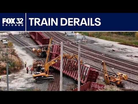 10 train cars derail on Chicago's Southwest Side
