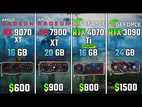 RX 9070 XT vs RX 7900 XT vs RTX 4070 Ti SUPER vs RTX 3090 | Test in 6 Games