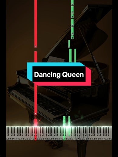 🔴 Dancinha Queen - ABBA (Intermediate Piano Tutorial) #piano #pianotutorial #easypiano #easypianotutorial