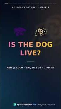 Kansas State at Colorado Preview | College Football Week 9 #Shorts