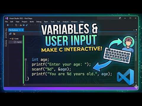C Programming Tutorial: Variables & User Input