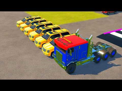 COLORFUL HEAVY TRUCK TRANSPORTING POLICE CARS | Farming Simulator 22