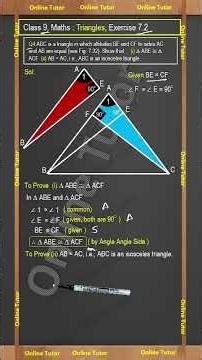 Class 9 Maths Ex 7.2 Q4 | Chapter 7 triangles. | NCERT Solutions Hindi.