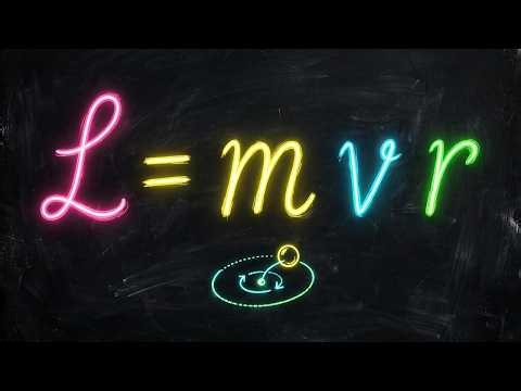 Angular Momentum Explained — L = mvr, Conservation & the Spinning Skater | Neon Chalk