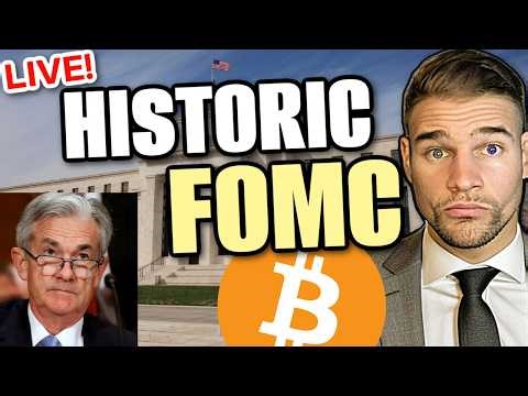 Live Trading BTC Crypto Stocks! FOMC Fed Rate Decision (Jerome Powell's LAST day)