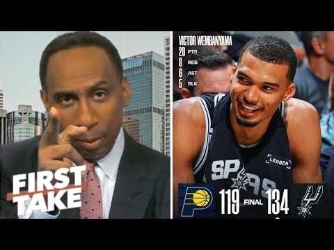 FIRST TAKE | Victor Wembanyama is FUTURE of the NBA! - Stephen A. Smith on Spurs beat Pacers 134-119