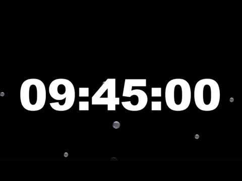 9 Hour 45 Minute Timer with Alarm | Full Screen Minimalist Countdown (HD) – ClockUnit