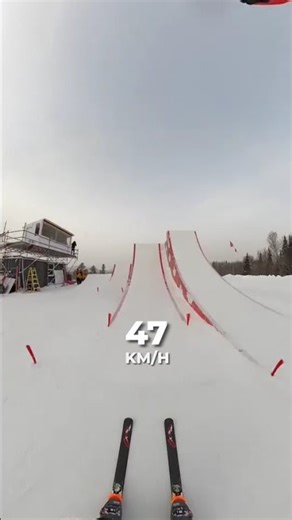 Showing what it’s like to hit the jump at 55 km/h