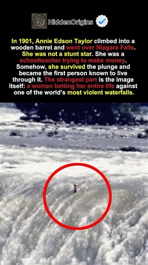 A 63-Year-Old Woman Survived Niagara Falls in a Barrel #darkhistory #history #historyfacts