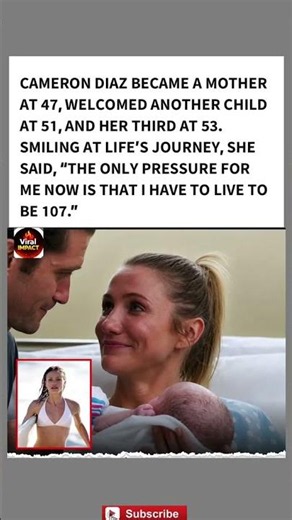 Cameron Diaz Became a Mom at 47, 51 & 53 ❤️ !#CameronDiaz #CelebrityNews