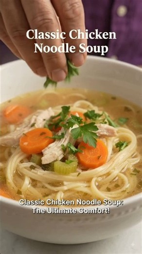 Classic Chicken Noodle Soup. #recipe #cooking #food # foodie