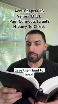 Acts 13 Part 2- Paul Connects Israel’s History To Christ #biblechapterbychapter #bibleshorts #nlt