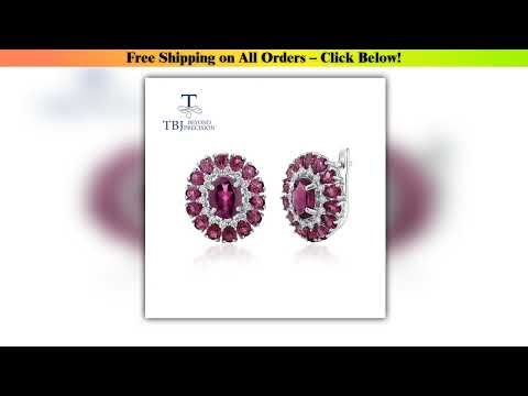 Gorgeous round design Rhodolite garnet Natural gems Earrings for women S925 silver anniversary