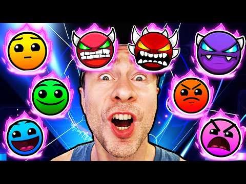 A Legendary Level of EACH Difficulty in 100 ATTEMPTS - Geometry Dash