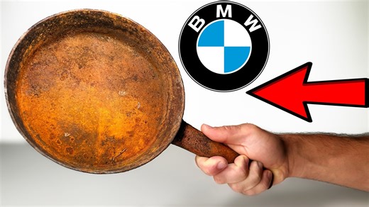 in this video i show you how i restored this rusty BMW 1900 skillet #metal #metalwork #tysytuberestoration #restoration #rusty #How #diy #retro #asmr #old #howto #tools #howtomake | Tysy TUBE