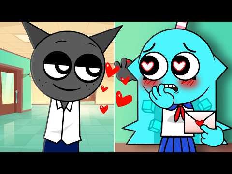 GRAY broke up with WENDA! SPRUNKI SCHOOL