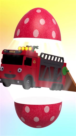 Rolling, rolling, colorful eggs! 🥚🌈 Rolling, rolling away #tayo #shorts