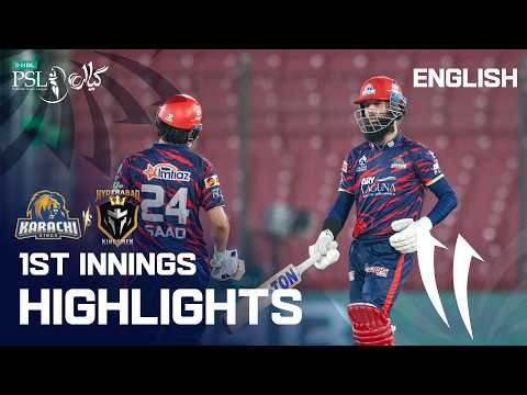 1st Innings Highlights | Karachi Kings vs Hyderabad Kingsmen | English | M 20 | HBL PSL 11 | MZB1K
