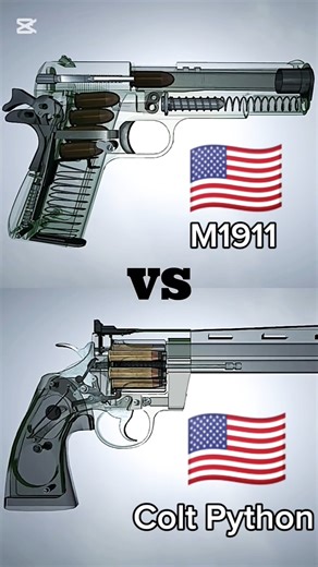 M1911 VS COLT PYTHON - Which Reigns Supreme? #shorts