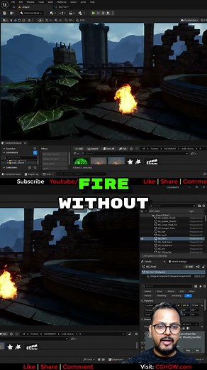Creating Heat Distortion for Fire Effects! 🔥✨ #shorts