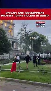 Serbia: Anti-Government Rally In Belgrade Descends Into Violent Clashes | Serbia Protest #shorts