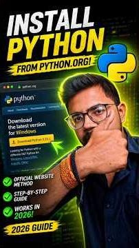 Python Download & Install in 60 Seconds ✅️ (Official Method 2026 🔥) | #python #shorts #install