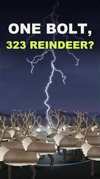 One lightning strike killed 323 reindeer at once. The real killer was the ground ⚡🦌