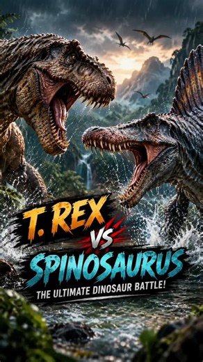 T. REX vs SPINOSAURUS 🦖🦕 #TRex #Spinosaurus #DinosaurBattle #DinosaurShorts #YouTubeShorts