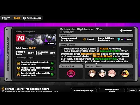 How to get 3 stars in Deadly Assault The Creator Primordial Nightmare. f2p M0W1 team guide 25k plus