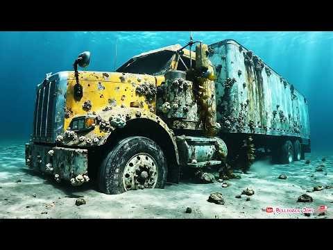 20 Years Underwater! Recovering a Kenworth T680 with Refrigerated Trailer from the Deep Sea