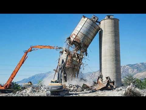 Demolition Idiots: Massive Silo & Water Tower Fall WRONG WAY | Dangerous Building Implosion #17