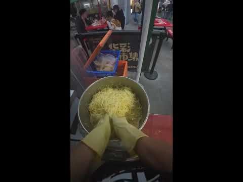 First-Person Potato Snack Making | Golden Pancake Cutting & Serving | No Commentary