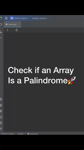 Check if an Array Is a Palindrome #python #shorts