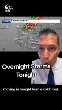 Cold front to bring severe storms to Oklahoma overnight (May 18, 2026)