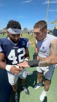 the ‘Boys ripped some @Topps packs after practice 🏈 | #DallasCowboys #tradingcards #shorts