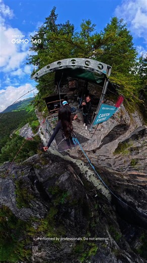 Feel the drop without leaving the ground — Osmo 360 turns a cliff jump into a fully immersive moment you can explore from every angle. Where would you take it next? 🎥: @Luiza Ferrari #DJI #Osmo360 #360camera #ThrillSeekers #AdventureMode