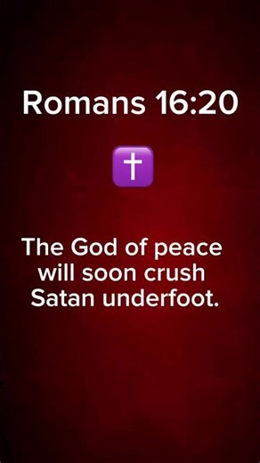 Romans 16:20 #bible #jesushealing #jesuschrist