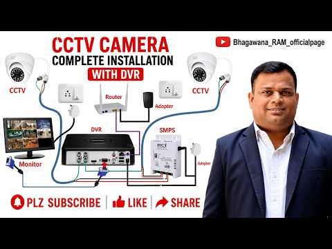 CCTV Camera Complete Installation with DVR #cctvcamera #dvrcamera #camerainstal #installcctv#cctv