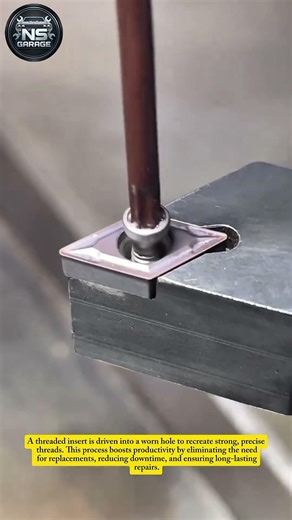 Thread Repair Insert Installation | Fix Damaged Threads Like a Pro #mechanic #shorts