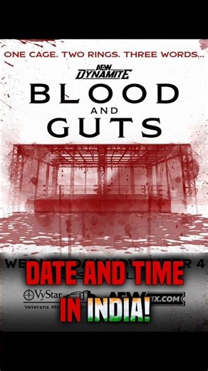 AEW Blood And Guts 2026 Date And Time In India | Full Details #shorts