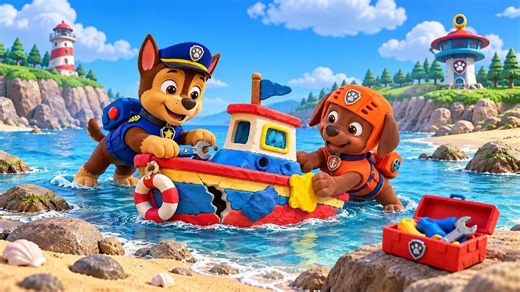 PAW Patrol Mission: Save the Play-Doh Boat 😱