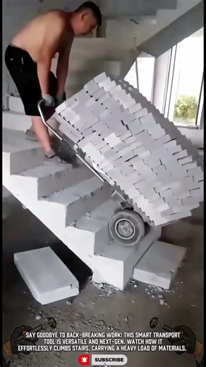 Stair-Climbing Trolley Tool: Effortless Solution for Transporting Heavy Building Materials